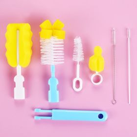 Kid Keeper Baby Bottle Brush Cleaner Set Nylon Sponge Cleaning Brush Blue