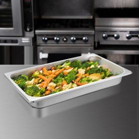 6 Pack Steam Table Pans 20.9 X 12.8 X 2.6 Inch Deep Steam Table Pan Full Size 8.5L Deep Food Container Stainless Steel Oven Tray Hotel Pans Anti-Jam S